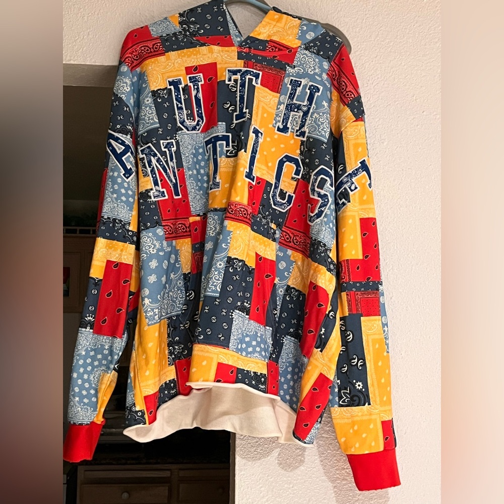 Authentics multi colored bandana hoodie 2XL.